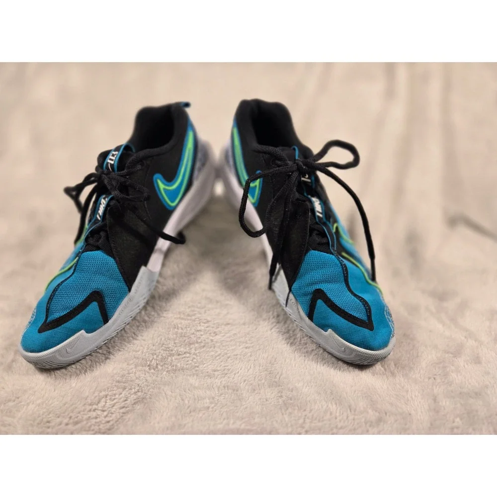 Nike Giannis Immortality 3 Black Blue Volt Basketball Shoes FD7033-003 Youth 7Y